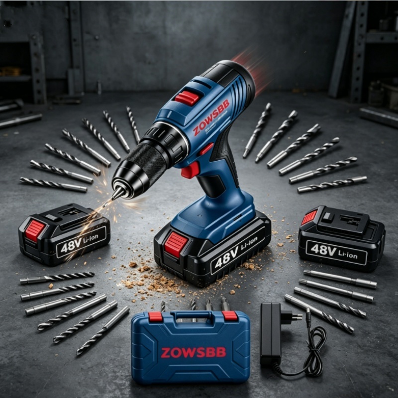 Furadeira parafusadeira 48V furadeira de impacto Genéric bosch 2 Baterias Kit de acessórios