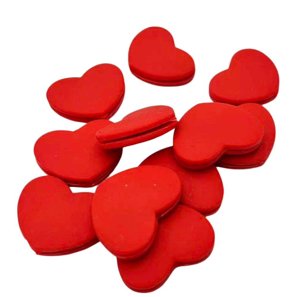 10 Peças Amortecedor De Vibração Para Raquete De Tênis Com Coração Vermelho