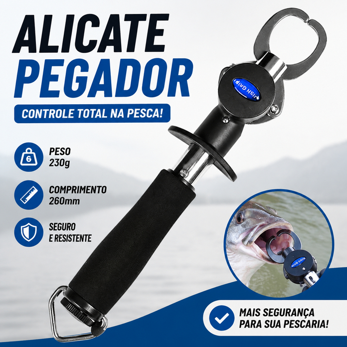 Alicate De Contenção Garra Peixe Com Balança 21kg pescaria pesca