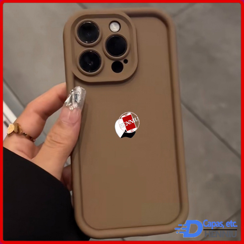 Capa De Silicone Líquido Para iPhone 17 16 15 14 13 12 11 Pro Max Sensação De Pele À Prova De Choque Lente Antiderrapant