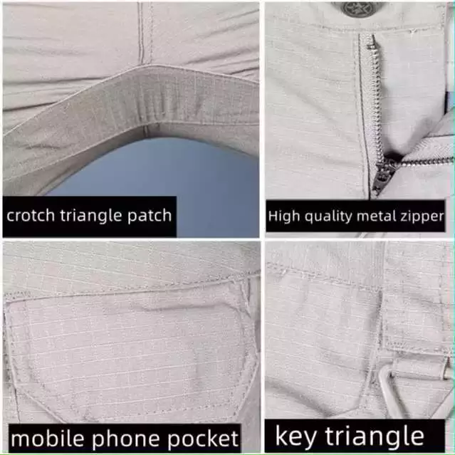 Calça Cargo Militar Masculina Preta Impermeável para Trilhas — foto 8