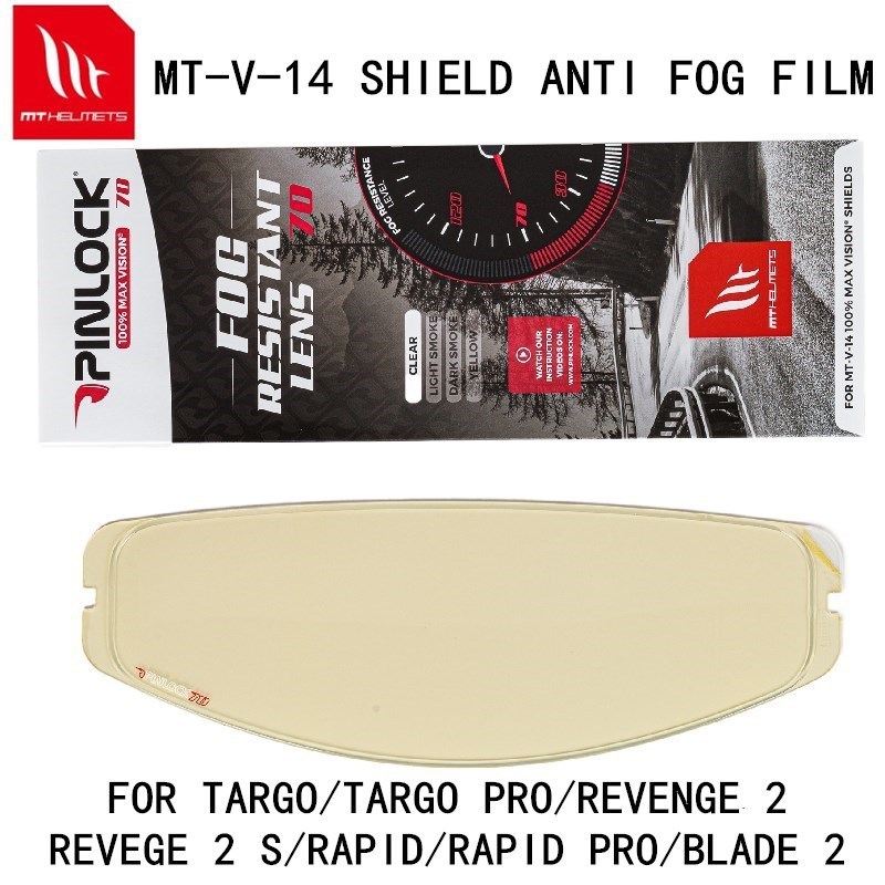 Filme Antiembaçante Para Proteção De Capacete MT-V-14/14B TARGO/PRO/REVENGE 2/2S/BLADE