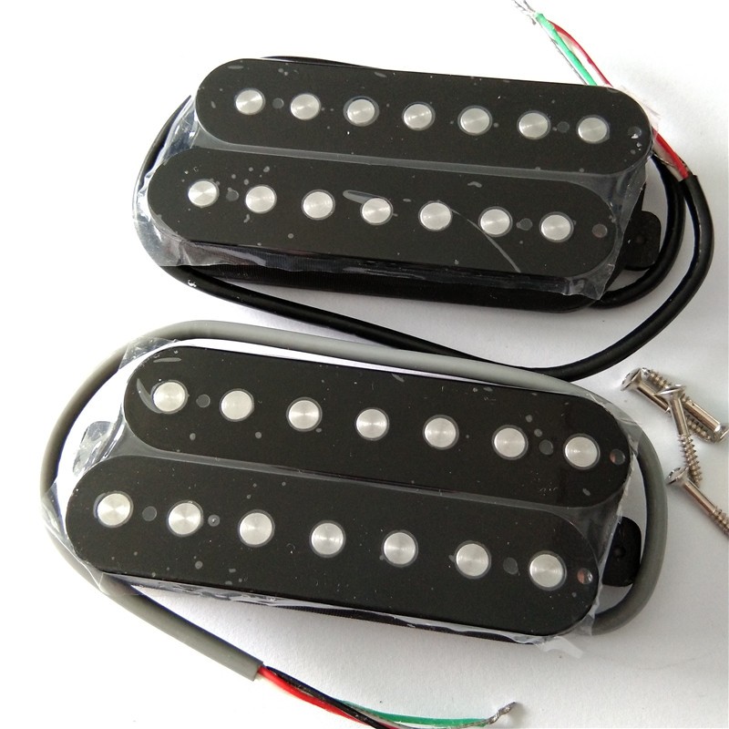 2 Pçs Ventilador Fretted 7 Cordas Guitarra Elétrica Captadores De Bobina Dupla Ponte E Pescoço Passivos SD622