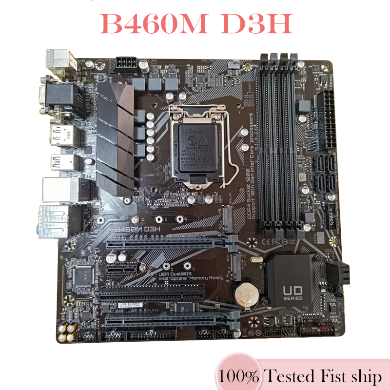 Para B460M D3H Placa-Mãe 128GB HDMI DP M . 2 LGA 1200 DDR4 Micro ATX B460 Testada OK