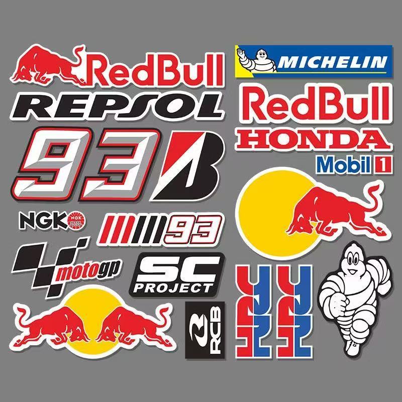 * Estoque Pronto * Decalque De Vinil Reflexivo Red Bull Truck Janela Pára-Choques Capacete De Laptop Stiker Decorativo P