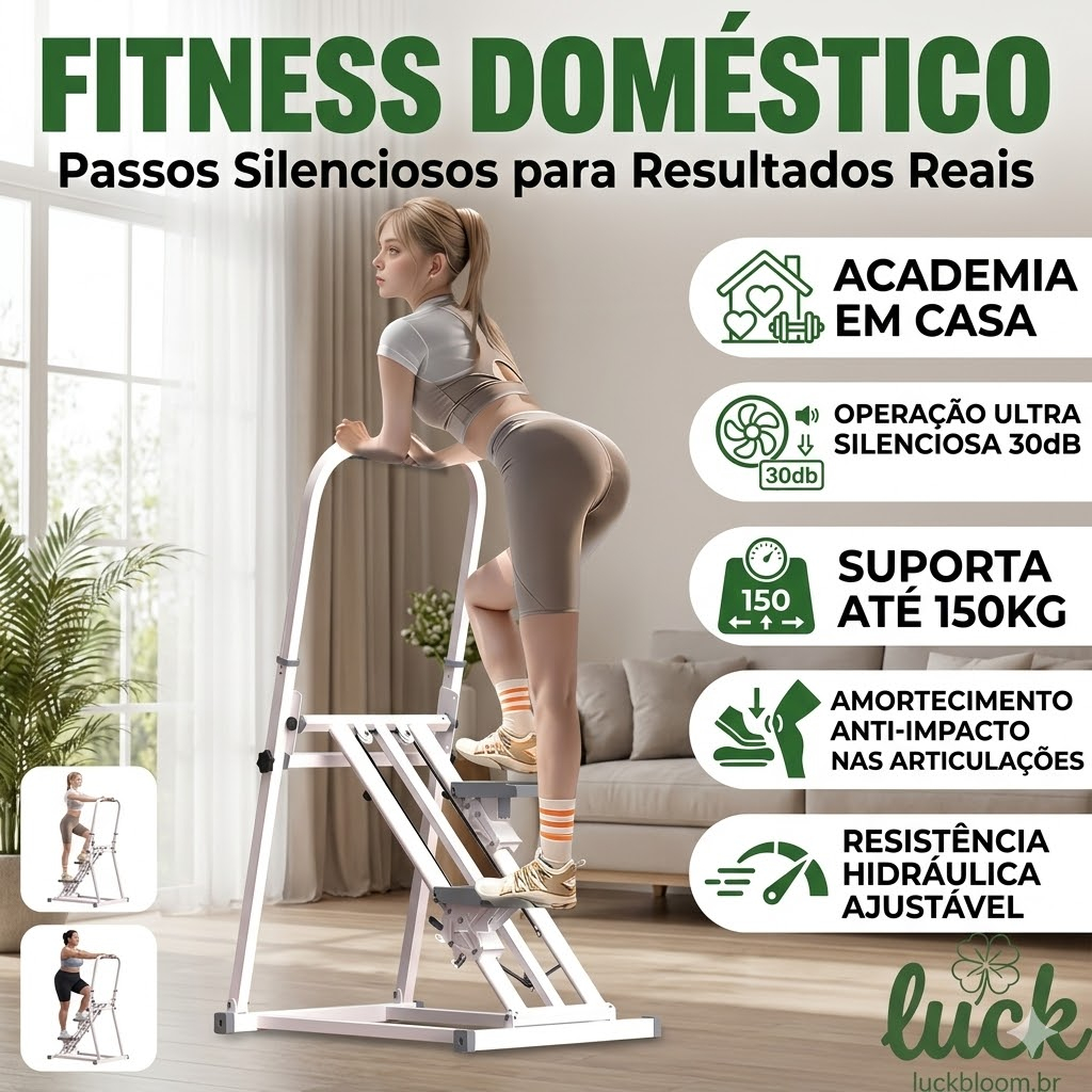 Escalador Silencioso - Modeladora de Glúteos 3 Níveis de Inclinação 150kg Dobrável para Casa