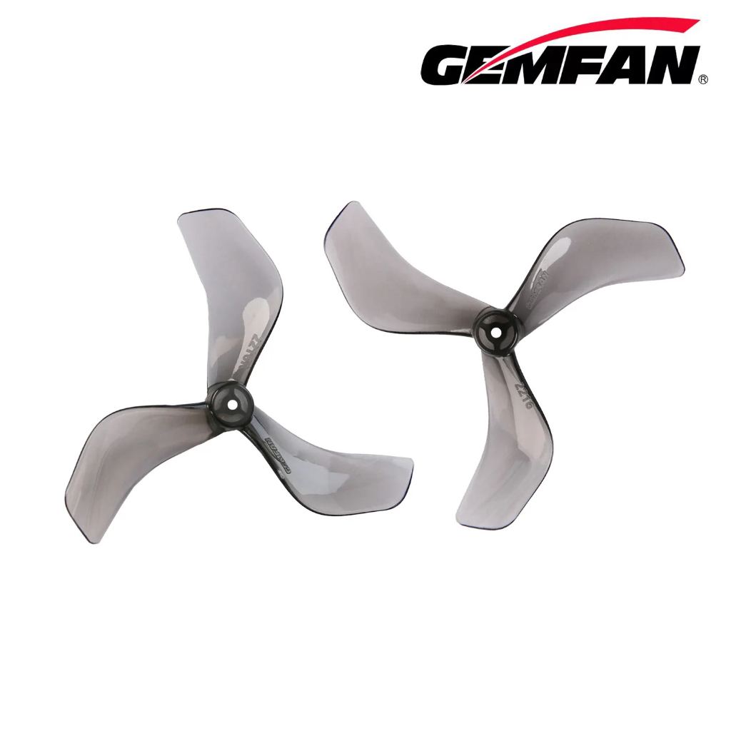 Hélice Otimizada Gemfan 2216-3 55mm 3 Pás – 1.6″ Passo Compatível DJI O3/O4 Sistema Digital e Motor 1104  Kit 4 Pares
