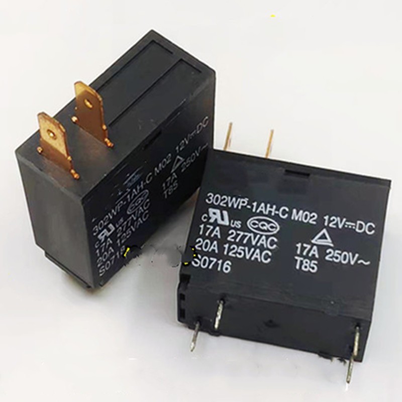 Relé 302WP-1AH-C-M02 12VDC 17A adequado para aquecedor de água forno microondas alta potência 4 pinos