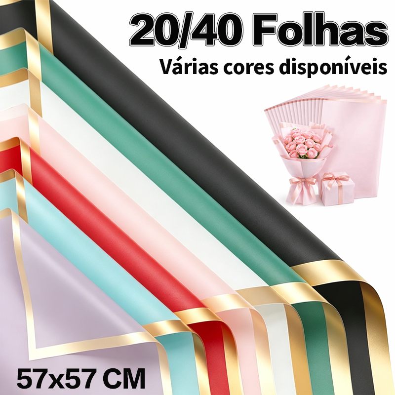 20/40 Units Papel para embrulho de buquê super impermeável