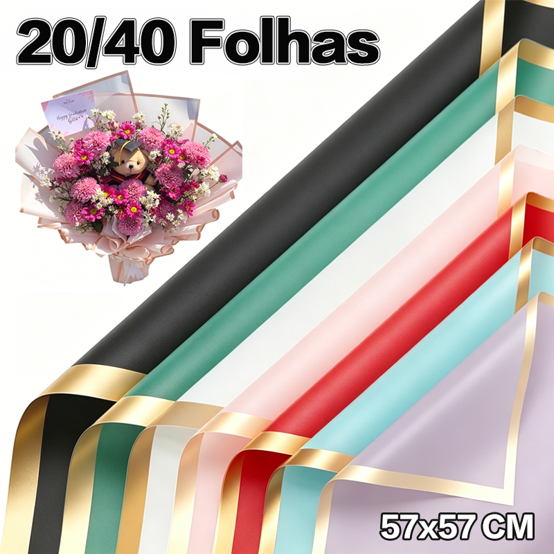 20/40 Units Papel para embrulho de buquê super impermeável