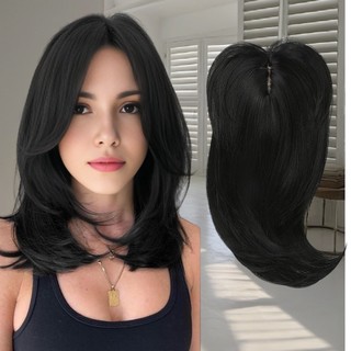 Peruca respirável Natural sintética do cabelo longo encaracolado das senhoras
