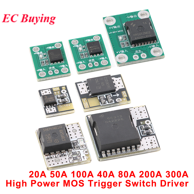 Módulo De Driver De Interruptor De Gatilho MOS 20A 50A 100A PWM Eletrônico Placa MOSFET De Alta Potência