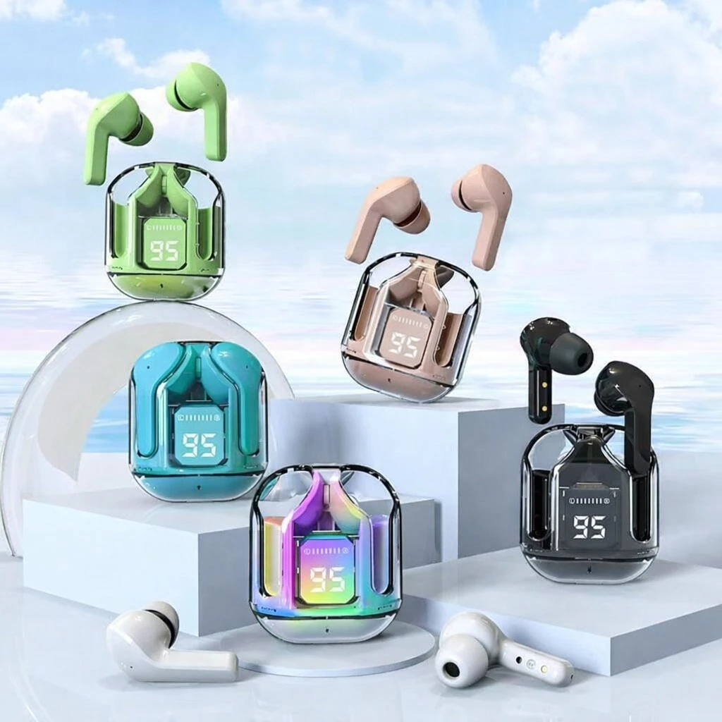 NEW 100% Importado Fone de Ouvido Bluetooth 5.3 Mini True Wireless, com Tela LED, Compatível com Android/iOS, Intra-auri