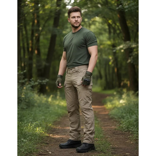 Calça Cargo Masculina Tática Militar Ripstop Impermeável Com Bolsos Esporte Outdoor Caminhada