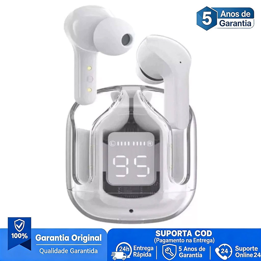100% Importado NEW Noise Cancelling Earbuds Wireless Bluetooth HiFi Stereo Headphones with Digital Display Charging
