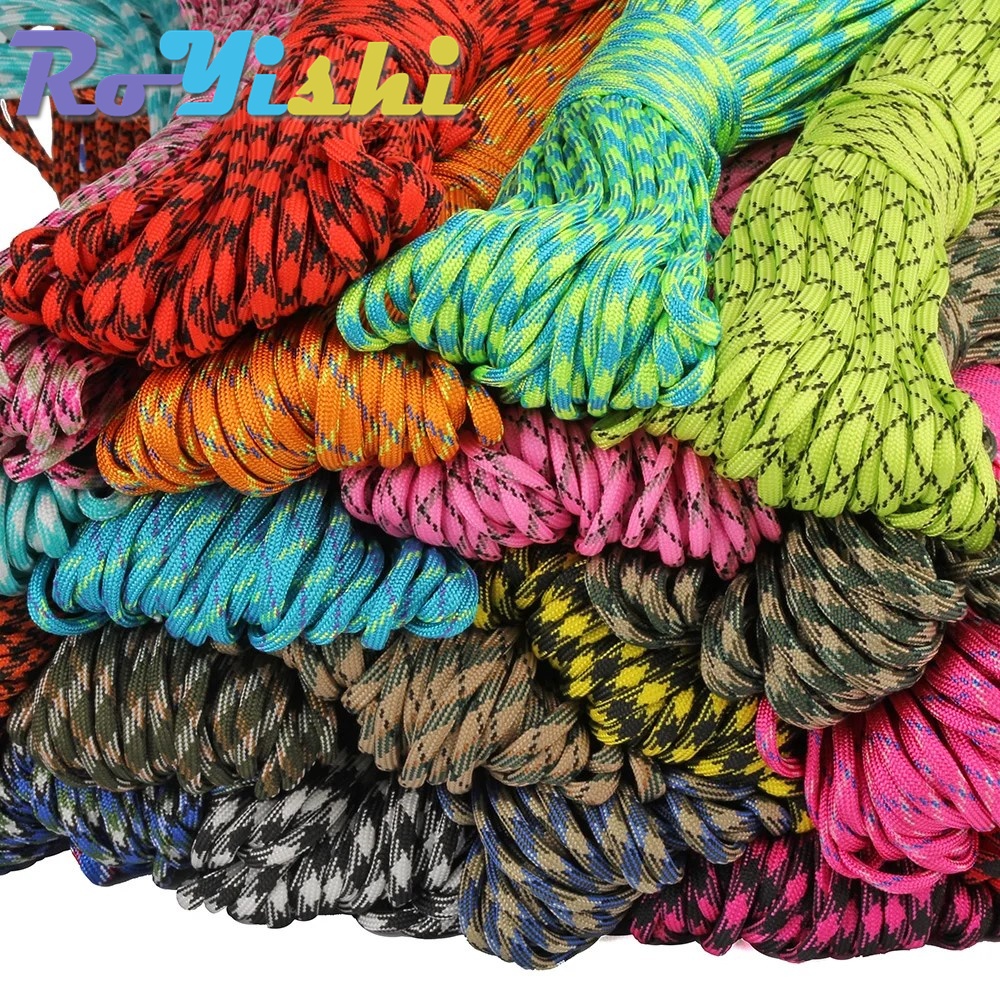 5M 7 Núcleos 550 Paracord Cabo Dia . 4mm Para Acampamento Ao Ar Livre Sobrevivência Cordão Pára-Quedas Corda Caminhadas 