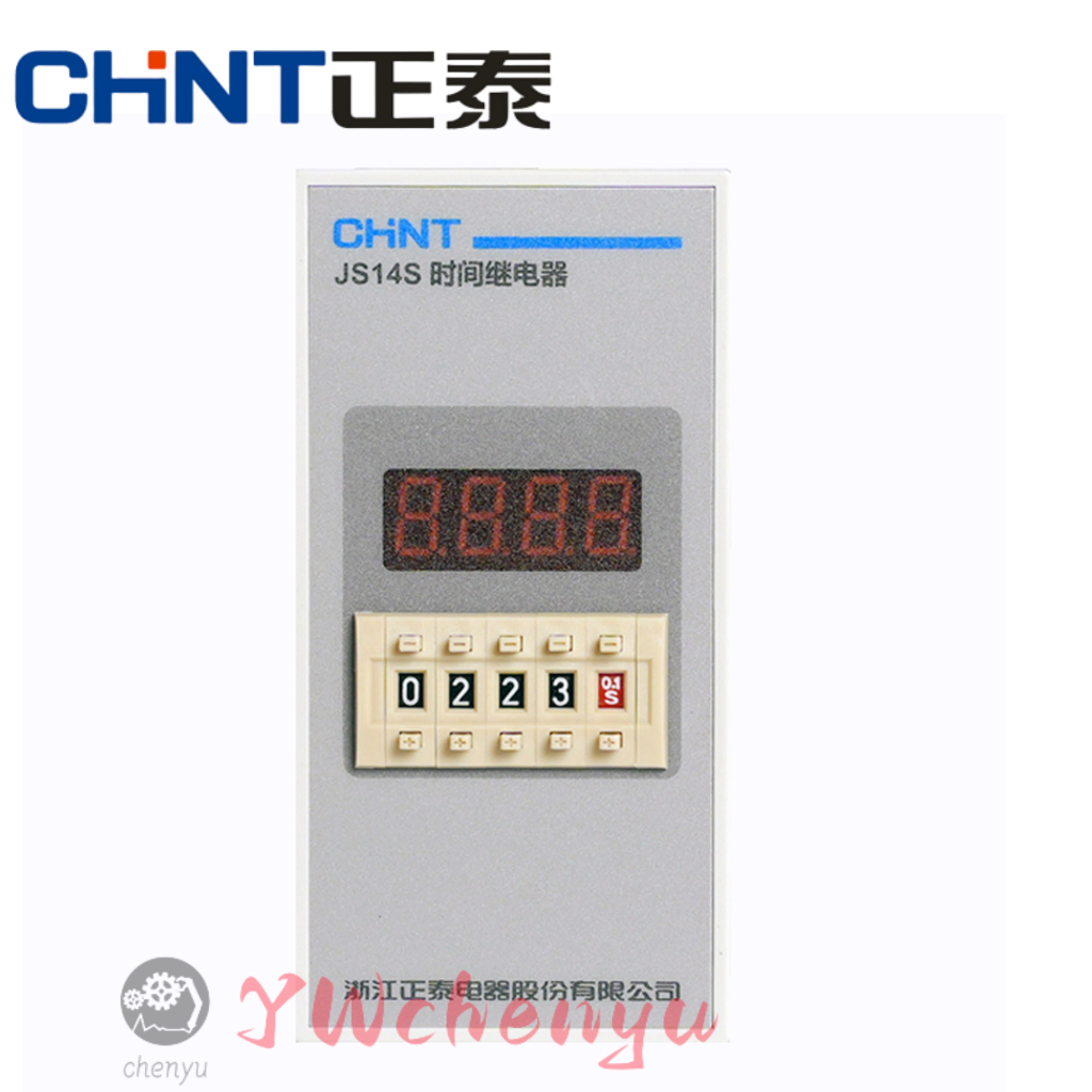 Relé de tempo com Display digital CHNT JS14S Atraso ligado 0.01 S-9999H Digital 220V 380V