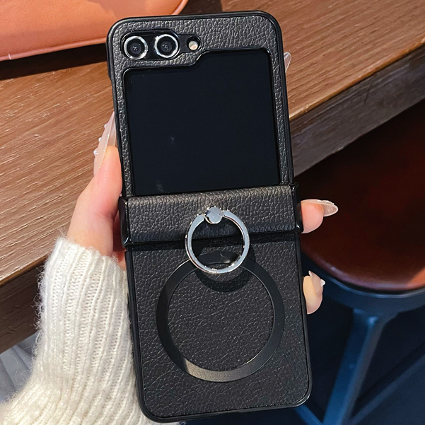 Capa De Couro Luxuosa Com Tela Dobrável De Carregamento Magnético Para Samsung G