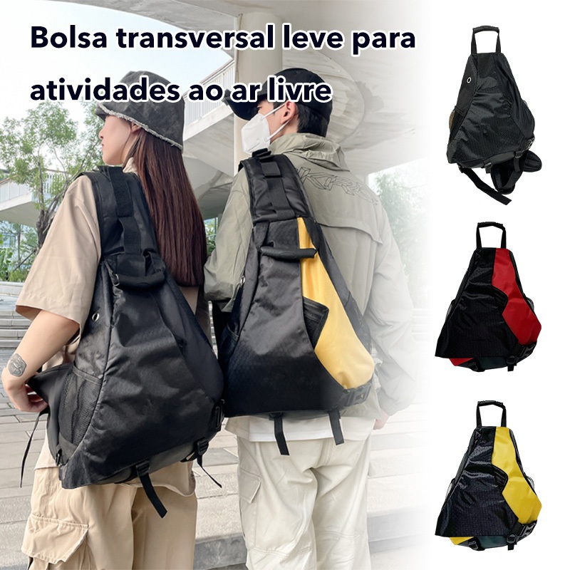 Bolsa esportiva de grande capacidade Bolsa mensageiro unissex bordada leve bolsa de ciclismo mochila de casal