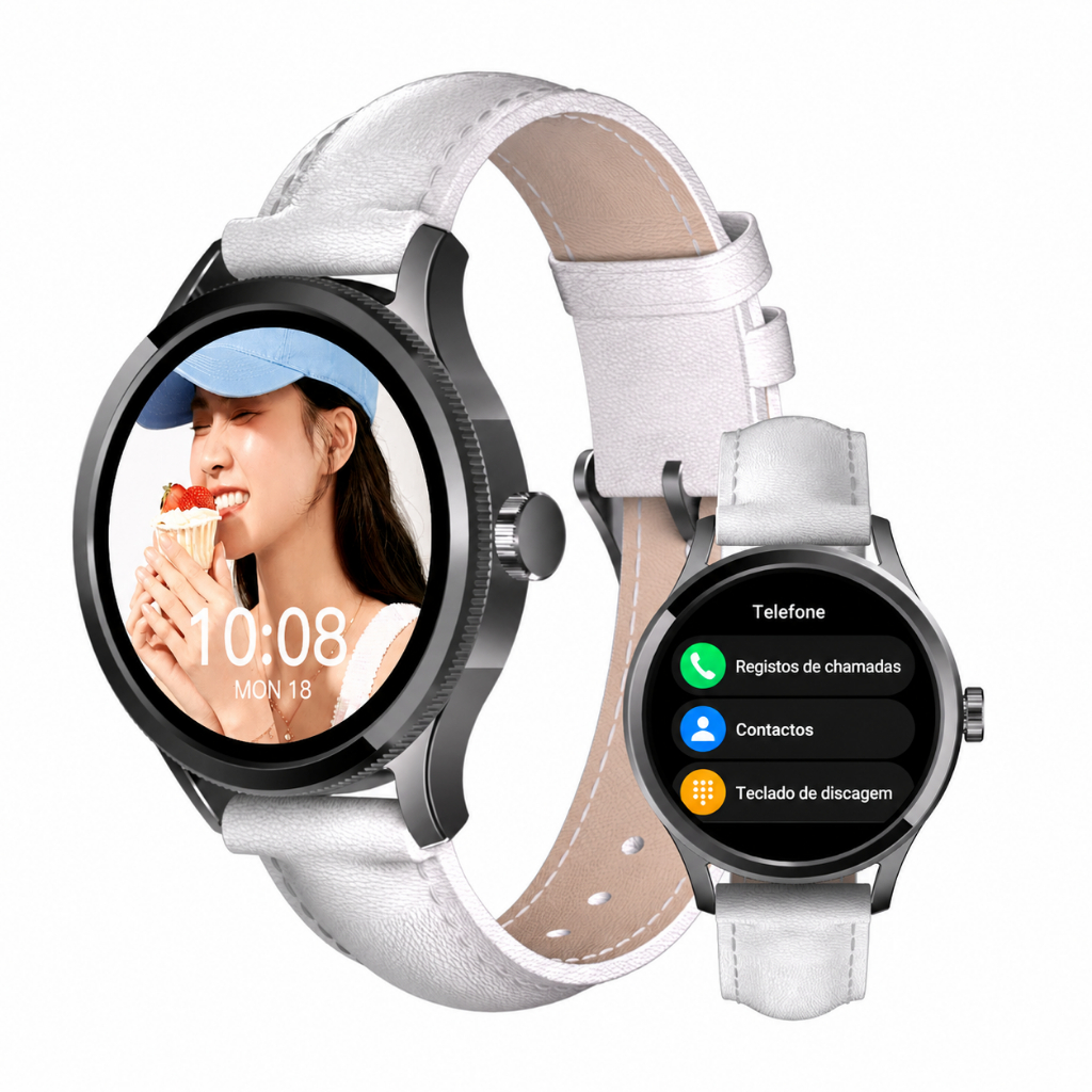 Smartwatch Feminino Kieslect Tela AMOLED 1.19'' Feminino Monitoramento de Saúde Android iOS Presente Perfeito