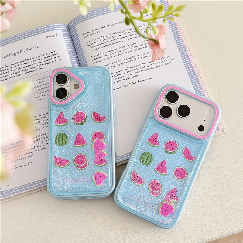 Capa De Telefone Com Fluxo De Lava material TPU Padrão Melancia Para iPhone 17 Pro Max