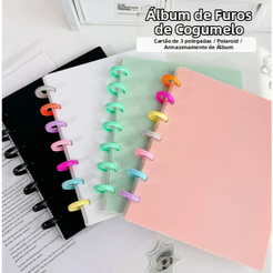 Álbum de fotos DIY Macaron cor cogumelo fivela cartão álbum estrela perseguindo cartão de foto livro de armazenamento qu