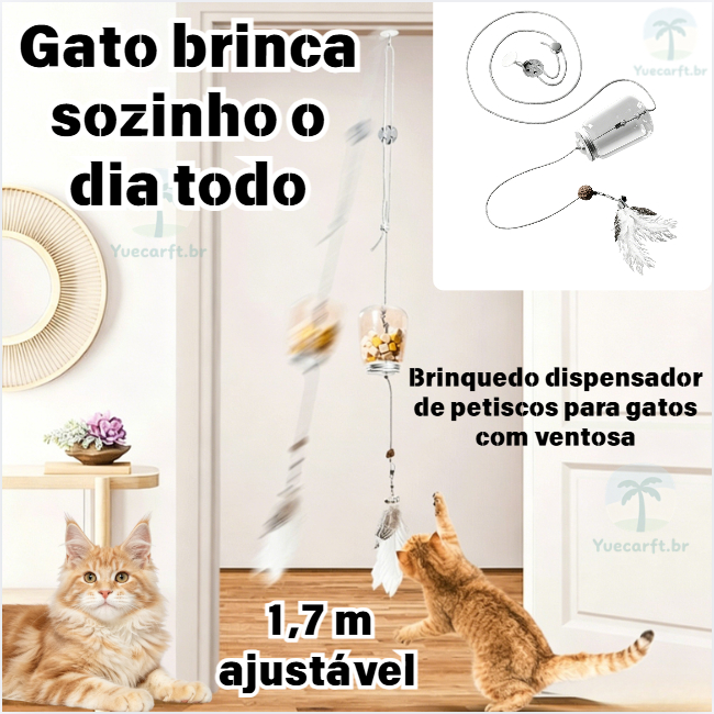 Brinquedo dispensador de petisco para gato sem furo anti arranho de sofá barato