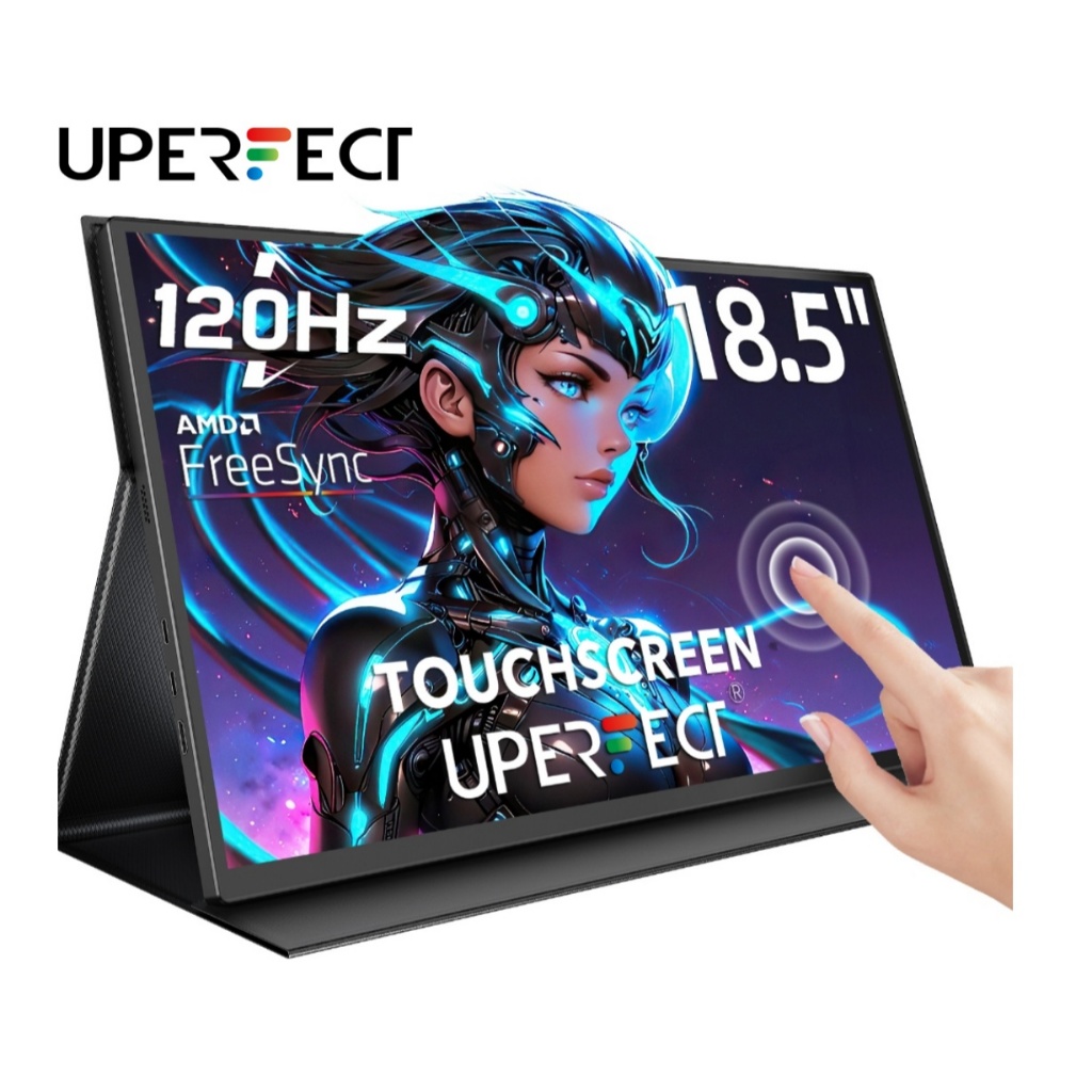 【Enviar do Brasil】UPERFECT Portátil Monitor Toque 18.5 inch 1080P 120HZ FreeSync 100%sRGB Game PS5 Jogos Original