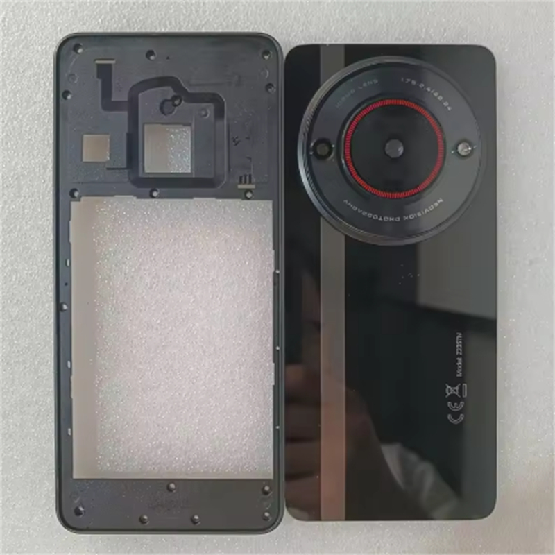 Carcaça Completa Moldura Intermediária Bateria De Vidro Tampa Traseira Porta Com Lente De Câmera Para ZTE Nubia Focus 5G