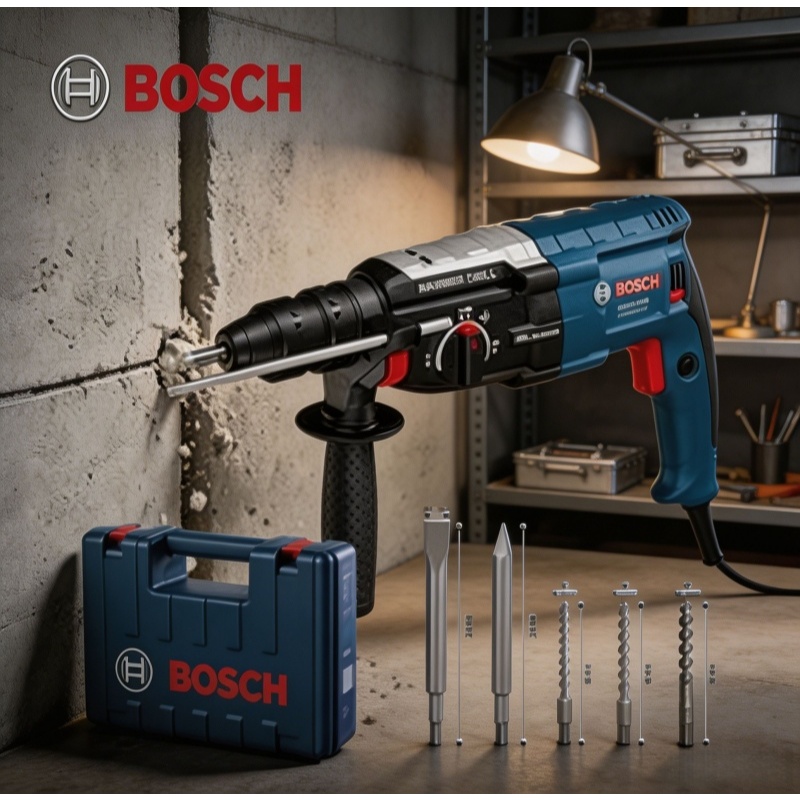 Martelete Rotativo Bosch GBH 2-28D 1500W 3,2J - Perfura Concreto até 28mm, Ideal para Obras e Reformas