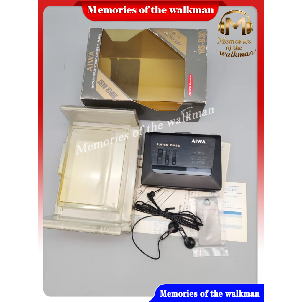 Cassete Aiwa G30 Walkman (Novo Estoque Antigo , 1989 Breadbox Beauty) , Reverso Automático + Dolby + SUPER BASS De 3 Est
