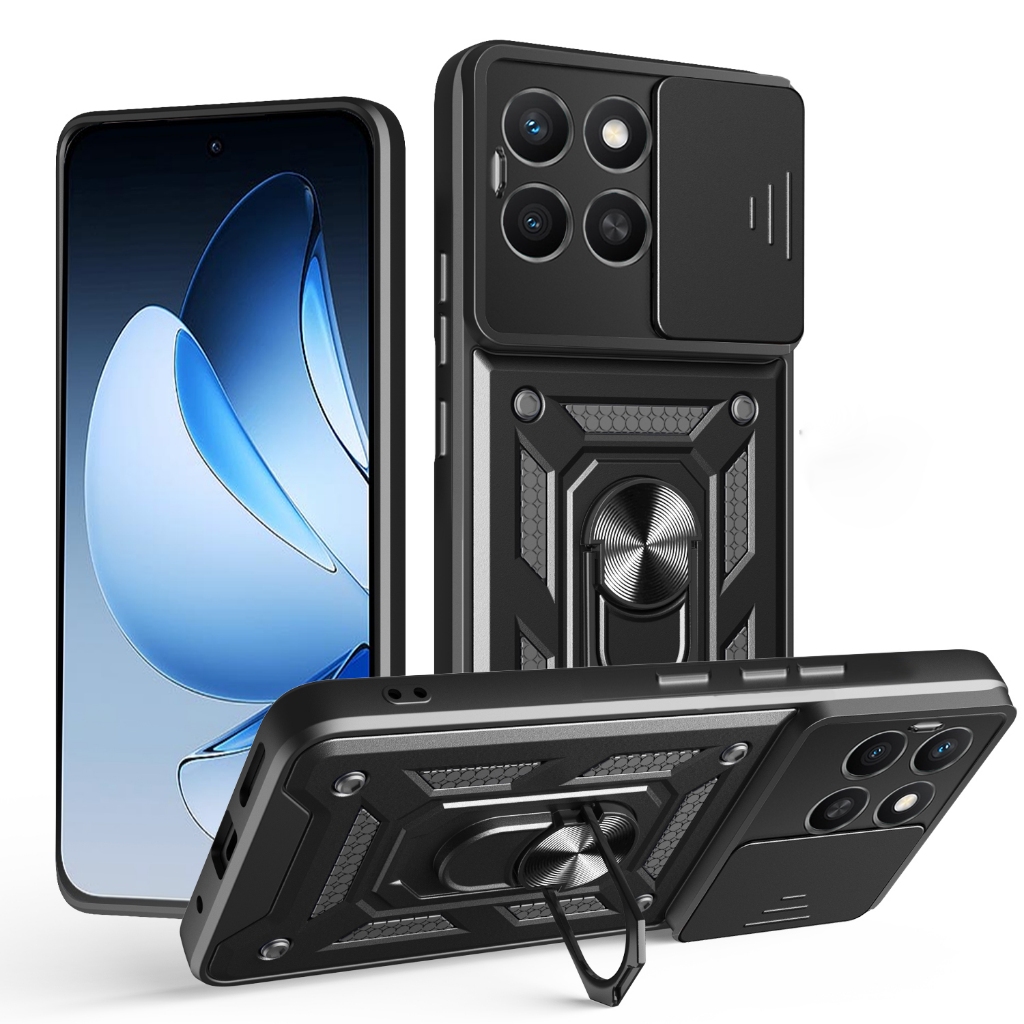 Capa Dura Motorola Moto G17 G37 G47 G67 G77 5G Anel Magnético Suporte Armadura C