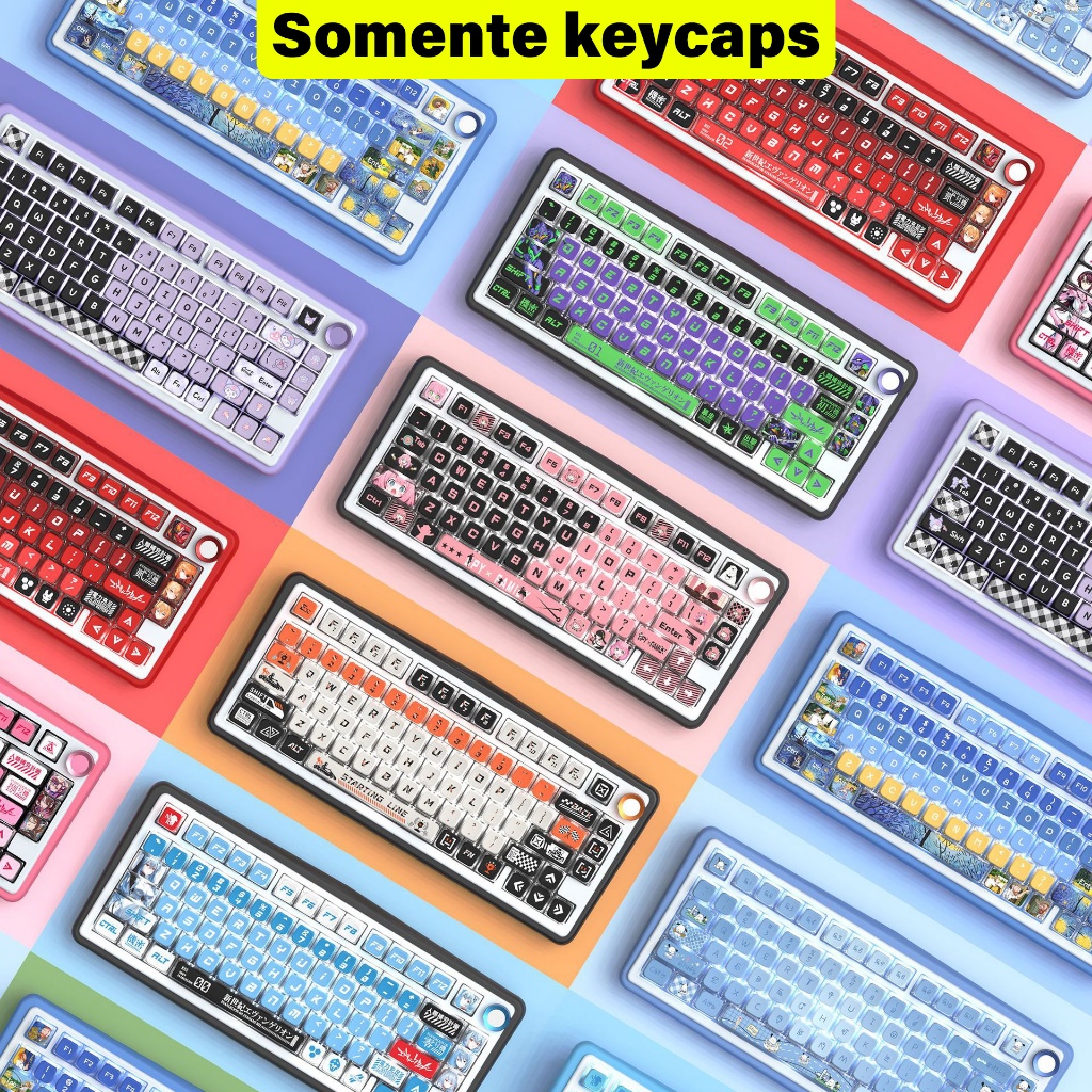 [Key exclusivo] Conjunto de impressão de máquina translúcida com luz de quatro lados Teclado mecânico DIY Keycap