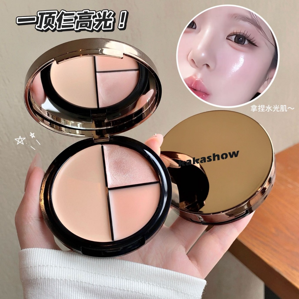 kakashow Paleta De Destaque Multiuso Corretivo Iluminador Para Sob Os Olhos E Rosto Iluminar Maquiagem Facial Iniciante