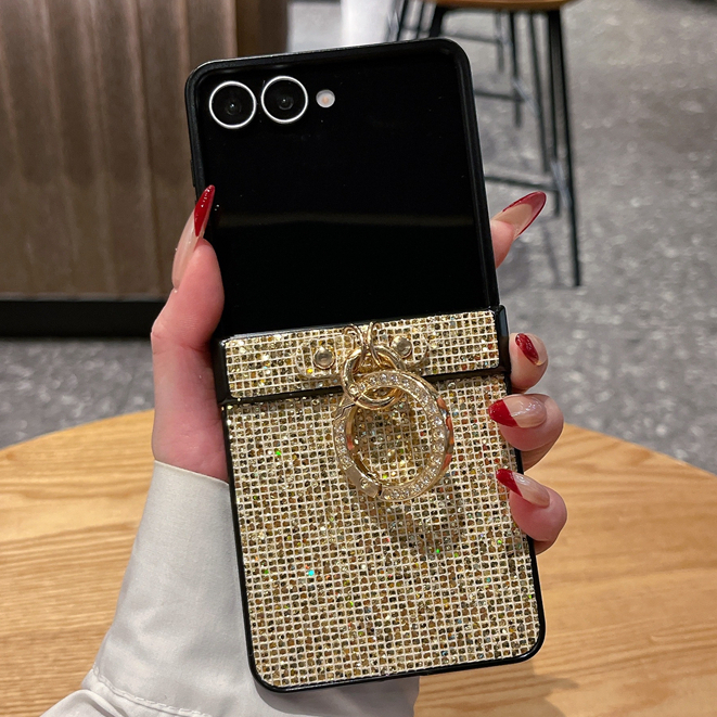 Proteção Do Eixo Médio Tela Dobrável Lantejoulas Silicone Capa Para Samsung Gala