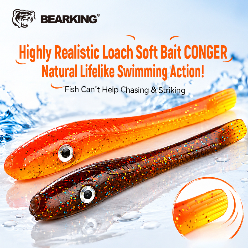 BEARKING L49 Isca De Pesca Macia 80mm 3.98g Soft Swimbait Paddle Tail T-Silicone Artificial Wobbler Para Snakehead Toman