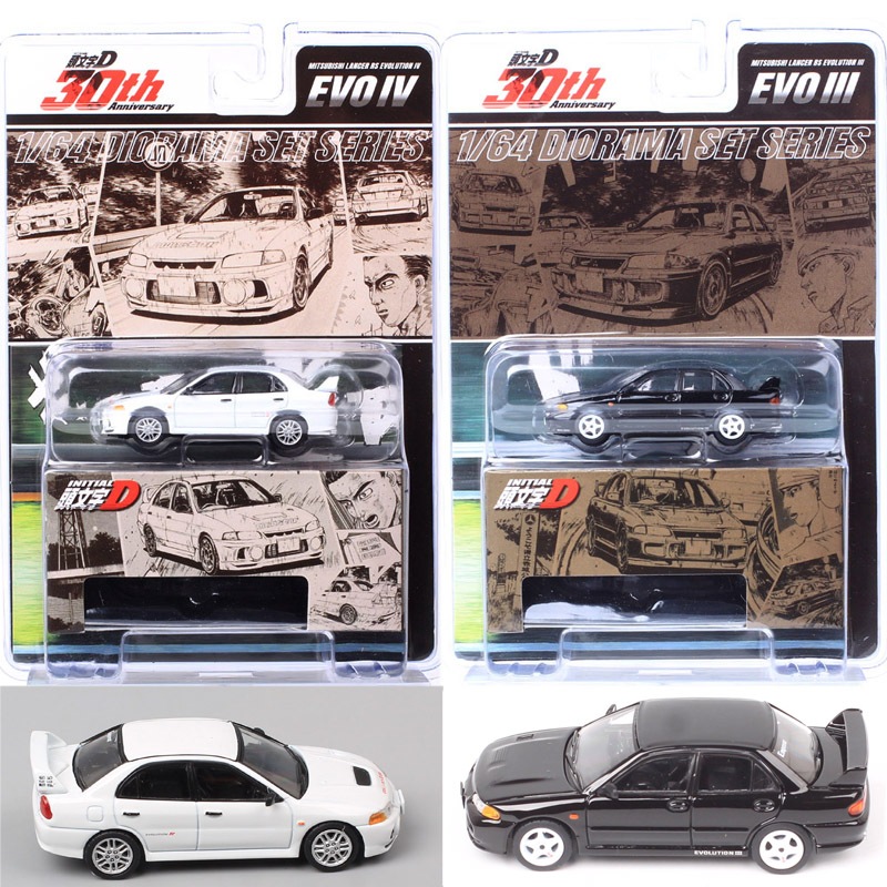 Hobby Japão Escala 1/64 Inicial D Mitsubishi Lancer RS Evo VIII IV Seiji Iwaki Kyoichi Sudo Corrida Modelo De Carro De M