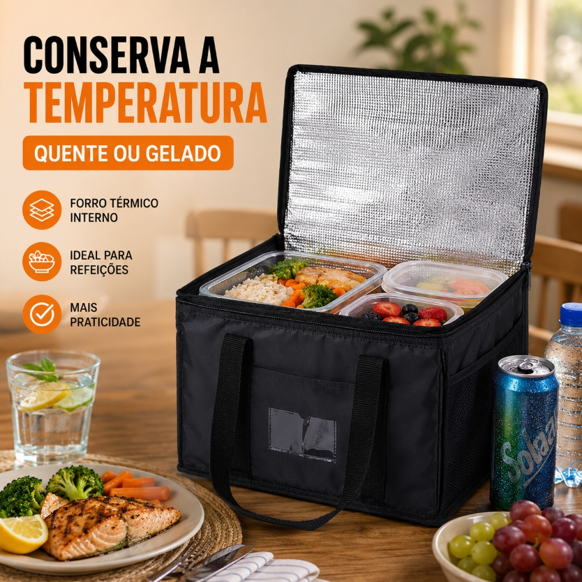 Bolsa Térmica 40L Grande e Reforçada Cooler Portátil, Impermeável e Não Vaza para Praia, Pesca, Acampamento e Viagem