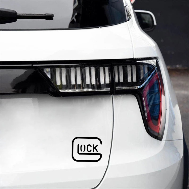 Adesivos De Carro Com Letras GLOCK , Decalques De PVC À Prova D'água Em Várias Cores Para Carroceria , Janela E Laptop