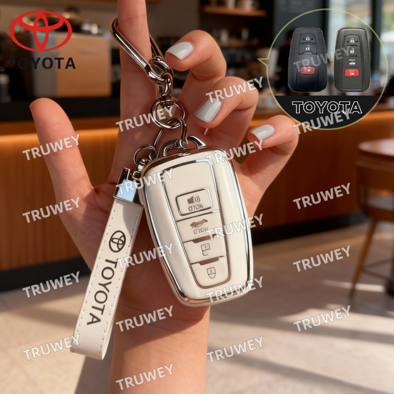 Para Toyota Prius Camry Corolla C-HR CHR RAV4 Prado Chave Capa Chaveiro Titular Acessórios Do Carro