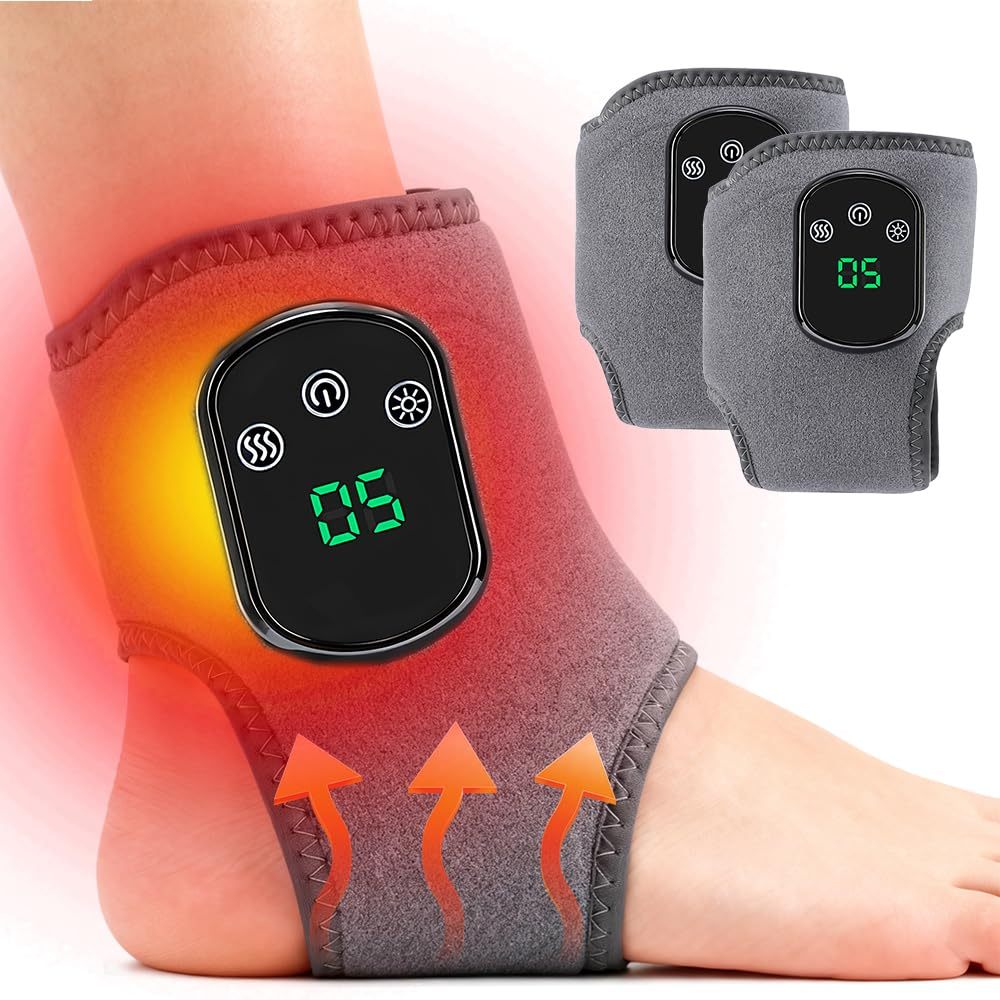2PCSMacas e Aparelhos de Massagem e Terapia,Elétrica Massagem Com Almofada De Aquecimento De Tornozelo Para Alívio Da Do