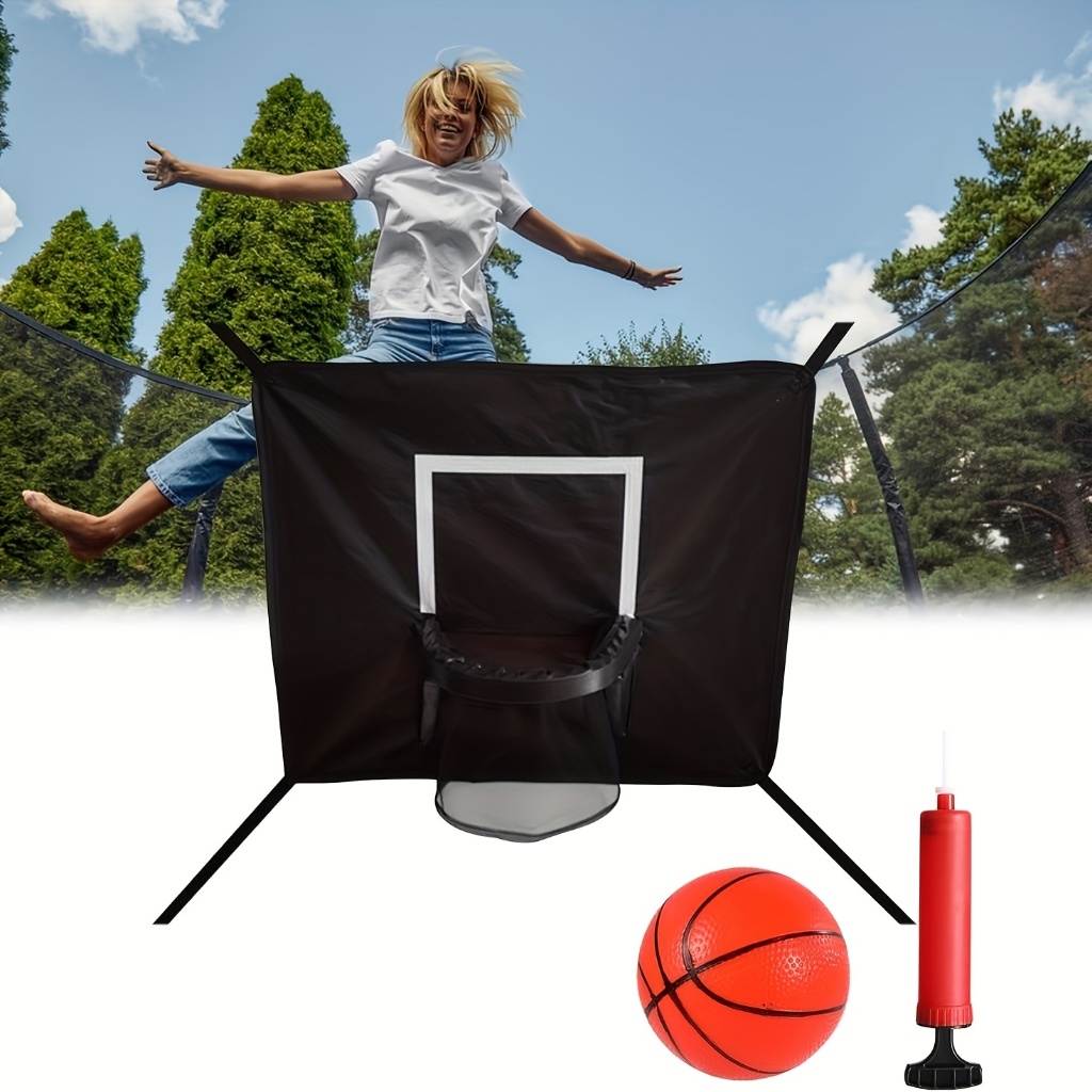 Trampolim Bouncer Cesta De Basquete Infantil Tiro No Encosto-Preto-Quadrada 1 Bomba 1 Bola