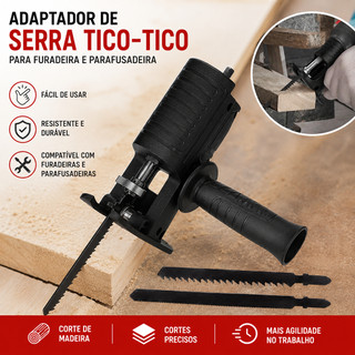 Kit Serra Adaptador De Serra Tico-Tico Elétrica Para Furadeira e Parafusadeira,Ferramenta…
