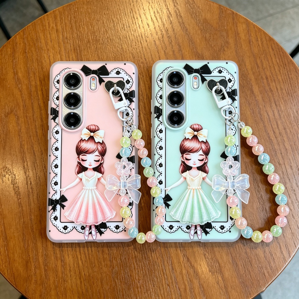 Padrão De Vestido Barbie De Desenho Animado Com Pulseira Capa Fosca Para TECNO Camon 20 30 40 50 Pro 4G 5G Caixa De Prot