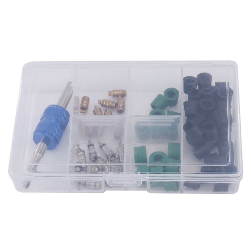 71 Pces A/C Núcleo Da Válvula De Ar Condicionado R12 R134A Refrigeração R12/R134A AC Kit De Reparo Do Mestre