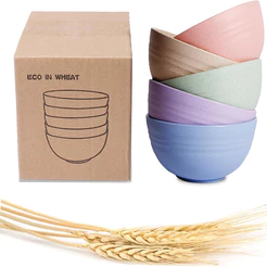 Kit 10 Tigelas Bowl Bambu Ecológico Cumbuca Sobremesa Bowls Tigela Alimentos-Carnavalshop.br