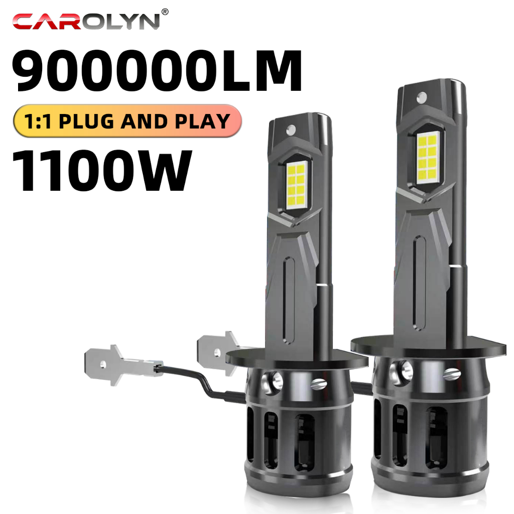 2x Farol LED H1 De Alta Potência 1 : 1 De Tamanho Mini 200000lâmpadas De Carro Lm 6000K Super Bright Plug and Play Lâmpa