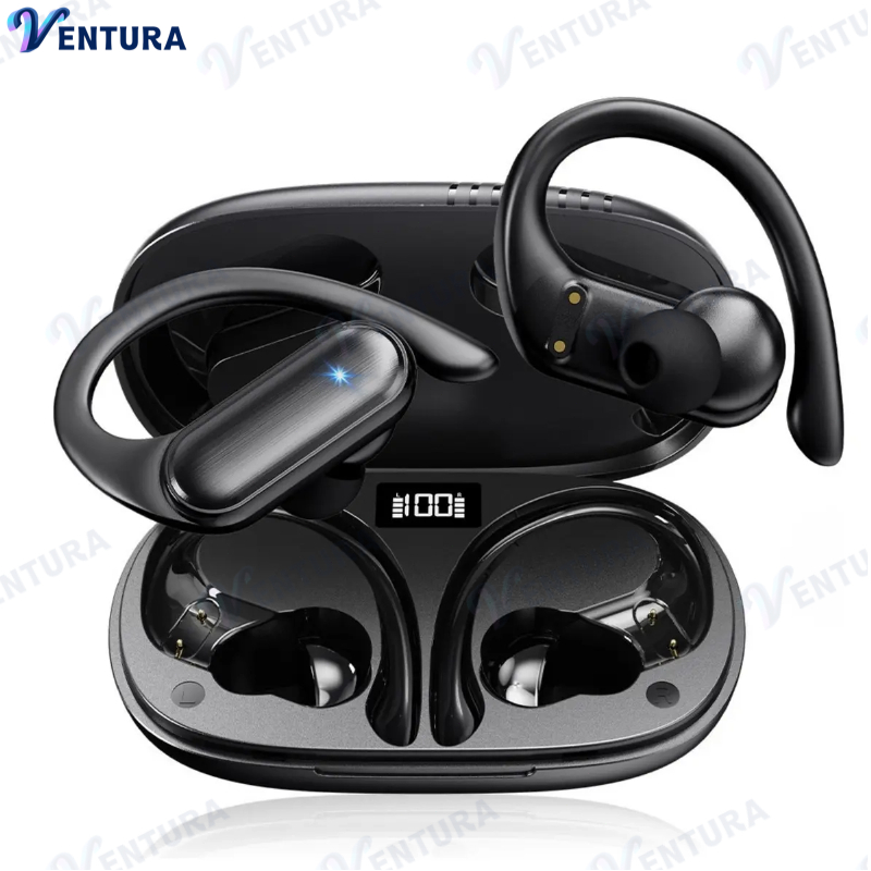 Fone de ouvido Esportivo sem fio bluetooth , IPX5 À Prova D'Água Gancho Alta Fidelidade Estéreo Bateria Longa Duração-VT