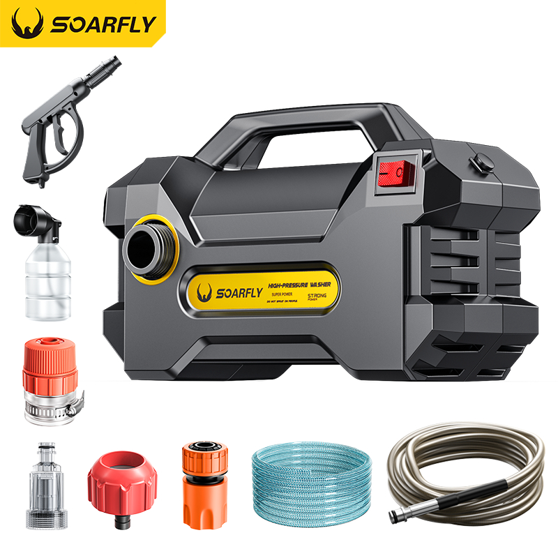 SOARFLY 4800W Jato De Água De Alta Pressão Lavagem De Carro Casa Limpador Spray Lavadora Automático mesin basuh kereta