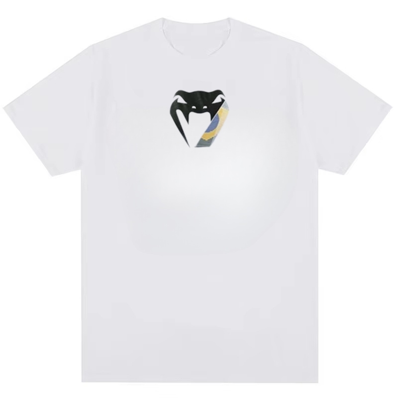 Camisa Com Emblema Em Linha Branca Masculino Venum Bandeira Brasileira Camiseta De Algodão Revolucionária
